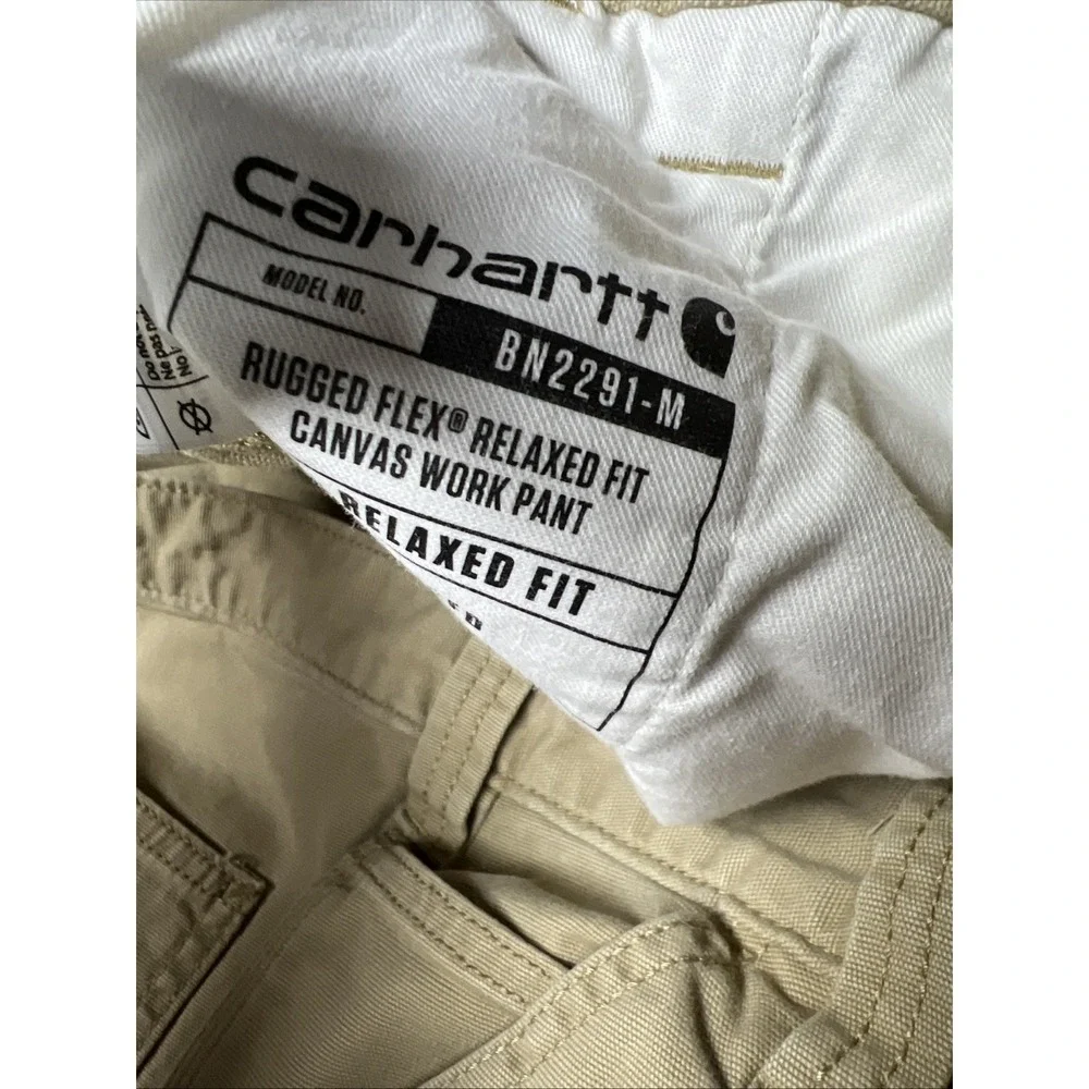 Carhartt Relaxed Fit Pants Men's 42x32 Utility Skater Streetwear Khaki Hip Hop - Picture 6 of 16
